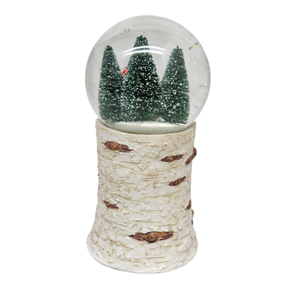 Musical Snowglobe with Cardinal Nest - 8 Inch