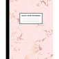 Graph Paper Notebook: Beautiful Pink Marble and Rose Gold 8 x 10 inches - 5 x 5 Squares per inch, Quad Ruled Cute Graph Paper Composition No - Paperback