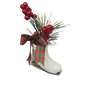 Floral Ice Skate Ornament -