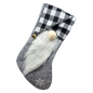 White Buffalo Plaid Gnome Stocking