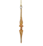 Outer Swirl Icicle Glass Ornaments - Gold - Double Torus