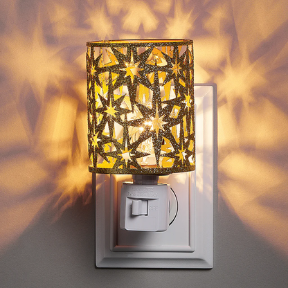 Gold Star Cutout Pattern Night-Light