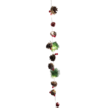 Lighted Pinecone Garland