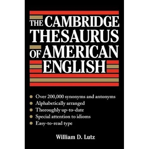 The Cambridge Thesaurus of American English - Hardcover