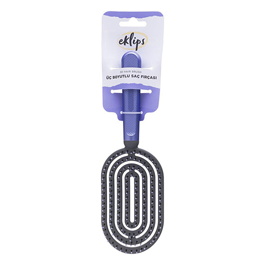 Eklips Hair Brush - Gentle Detangling for Wet & Dry Hair, Ergonomic Handle