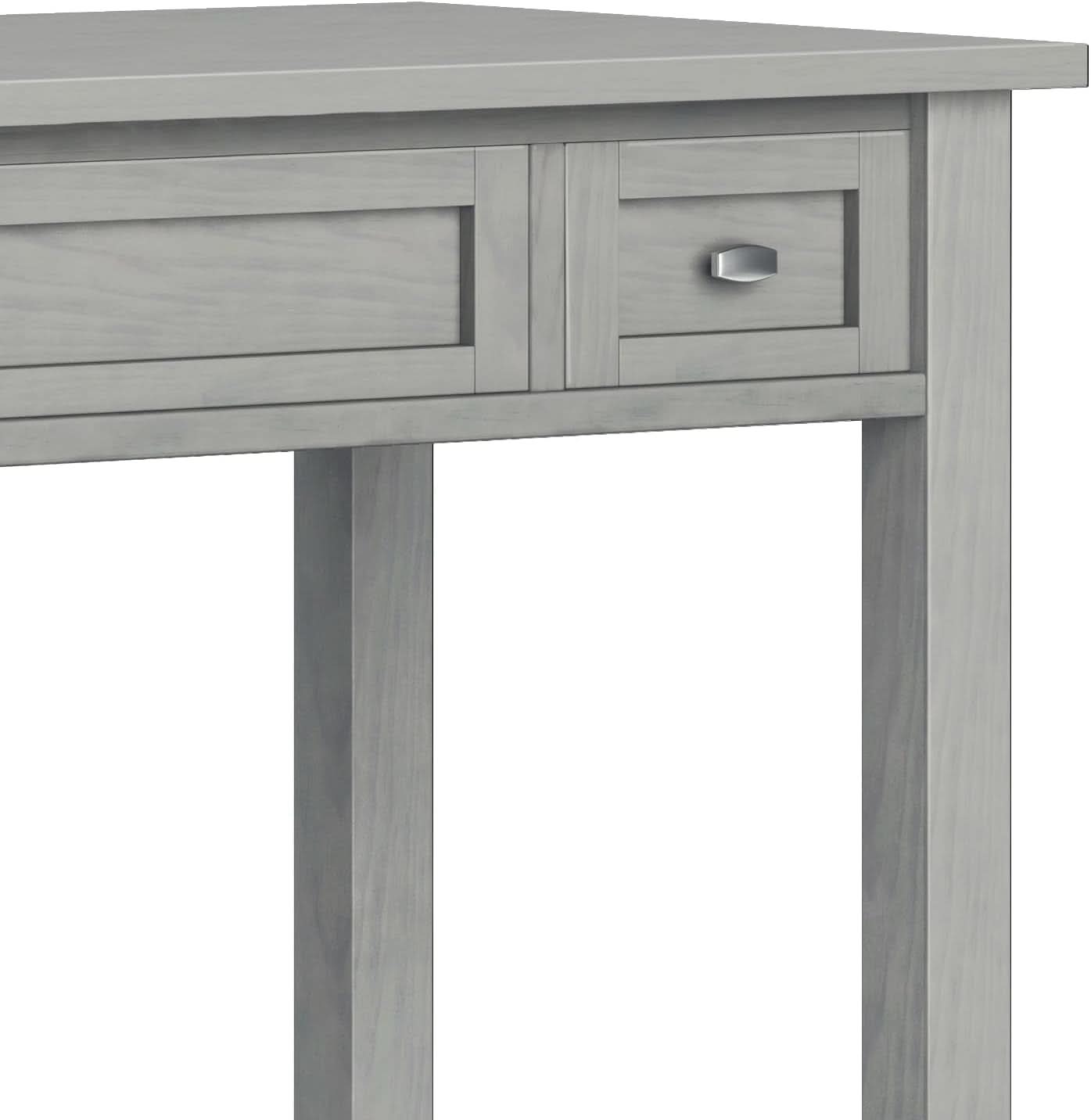 Transitional Solid Wood Writing Desk with Key Features
