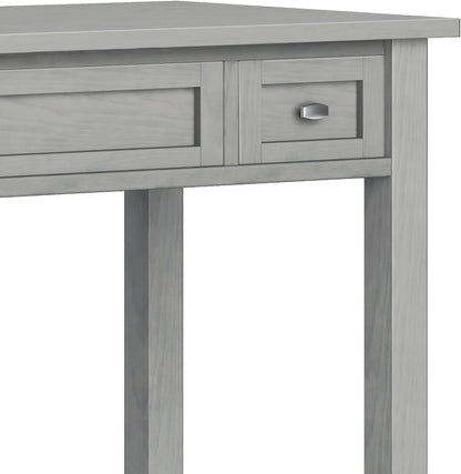 Transitional Solid Wood Writing Desk with Key Features