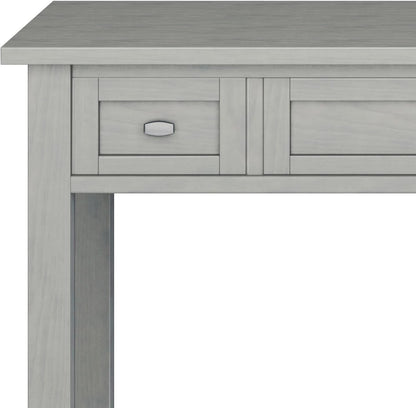 Transitional Solid Wood Writing Desk with Key Features