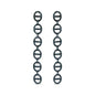 Treated Blue Diamond Linked Circle Drop Earrings in Sterling Silver – 1 Cttw