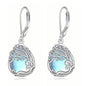 Tree of Life Design S925 Sterling Silver Dangle Earrings
