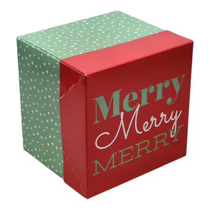 Cube Giftware Gift Box - set of 2 - Dots on Green