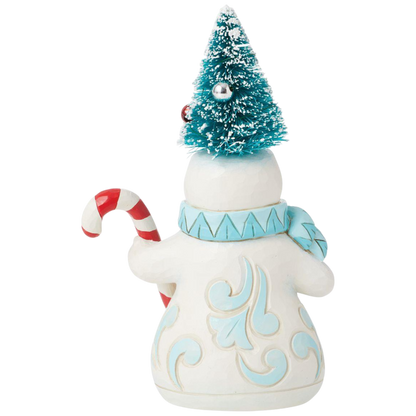 Snowman with Sisal Tree Hat Figurine
