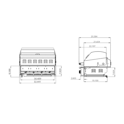 TrueFlame E-Series Stainless Steel Gas Freestanding Grill With Cart [TFE25/32] (SAK96473)
