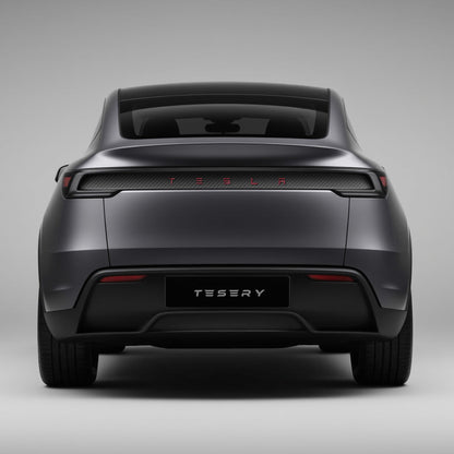 Trunk Tailgate Applique for Tesla Model Y Juniper - Real Dry Molded Carbon Fiber