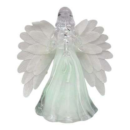 Lighted Acrylic Angel - Horn