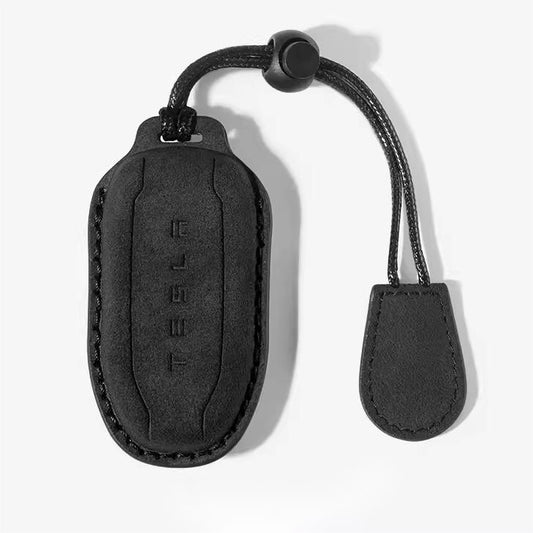 Alcantara Key Fob Case for Tesla | 3 Colors | Suede Texture | Key Belt | Premium Stitching
