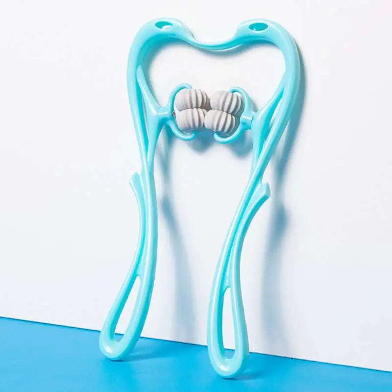 Turquoise Six Wheel Neck Massager Massage Relieve Tool