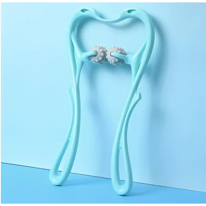 Turquoise Six Wheel Neck Massager Massage Relieve Tool