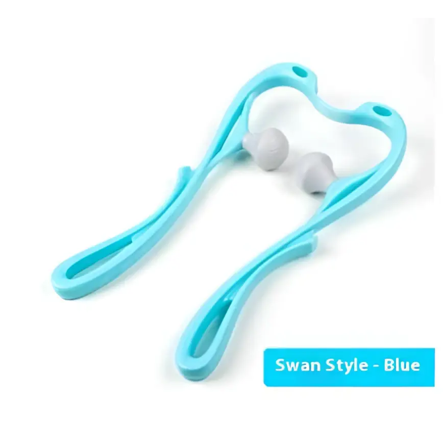 Turquoise Six Wheel Neck Massager Massage Relieve Tool