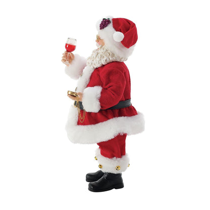 Wine Time Santa Figurine