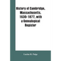 History of Cambridge, Massachusetts, 1630-1877, with a genealogical register - Paperback