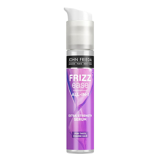 John Frieda Frizz Ease Extra Strength Serum for Frizzy Hair - 1.69 fl oz, Argan Oil, Coconut Oil, Moringa Oil for Frizz Control, Heat Protection & Moisturizing