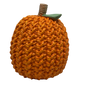 Cable Knit Look Harvest Pumpkins - Orange