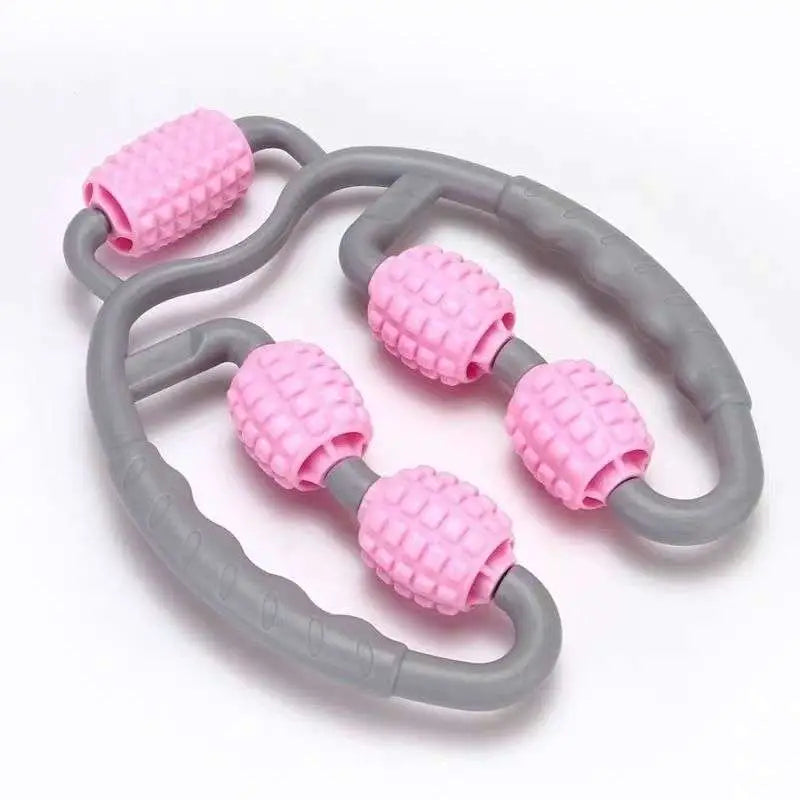 U Shape Trigger Point Massage Roller 4 Wheels