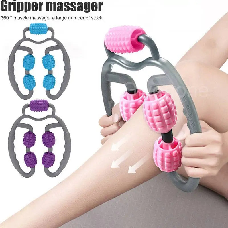 U Shape Trigger Point Massage Roller 4 Wheels
