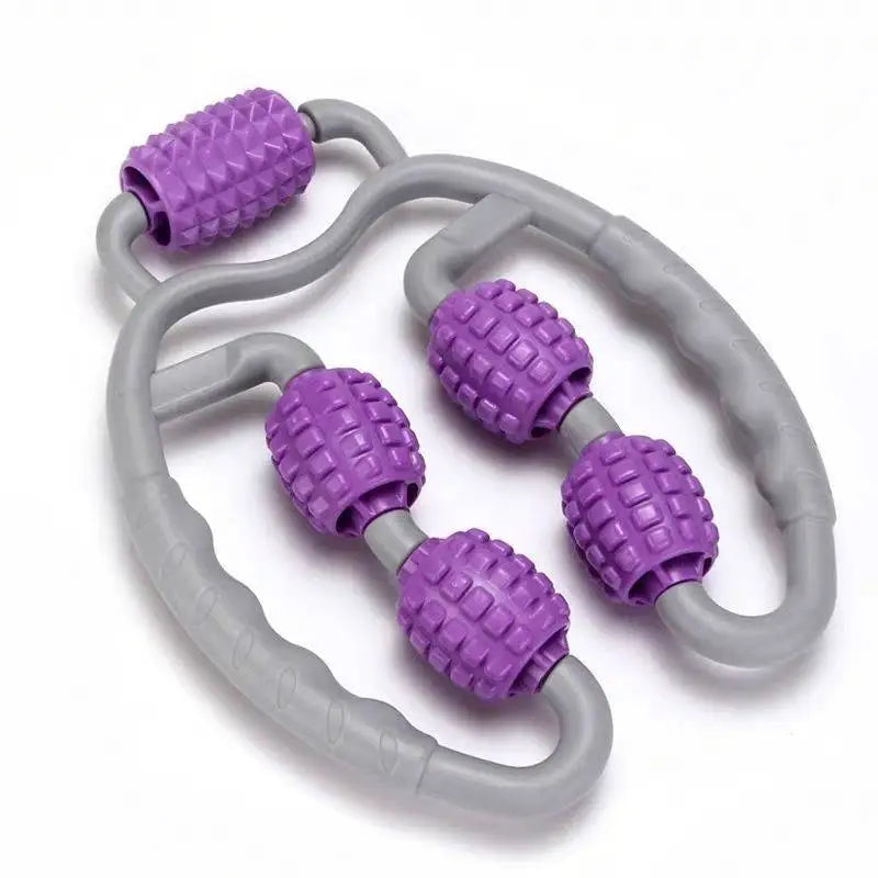 U Shape Trigger Point Massage Roller 4 Wheels