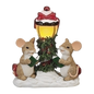 Lighted Mouse Choir Figurine
