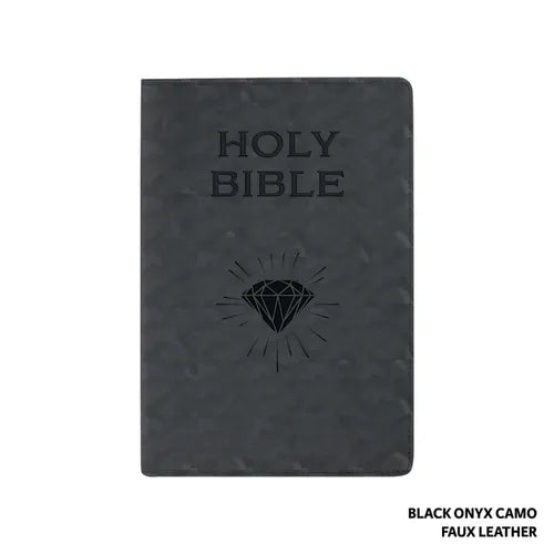 Lsb Children's Bible, Onyx Black Camo - Imitation Leather