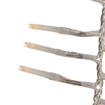 480-Light Fairy Warm White LED Clear Wire Connectable Cluster Garland