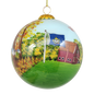 Hand Painted Glass Globe Ornament - Vermont Collage