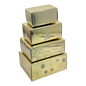 4 Piece Treat Tower Interlocking Gift Boxes - Gold