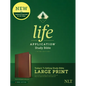NLT Life Application Study Bible, Third Edition, Large Print (Red Letter, Leatherlike, Brown/Tan) - Imitation Leather