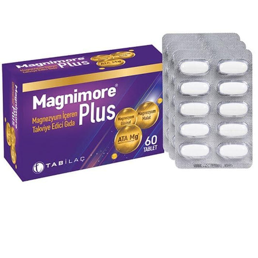 Magnimore Plus 60 Tablet - Magnesium Dietary Supplement with ATA-Mg®