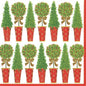 Topiary Stripe (Ivory) - Lunch Napkin