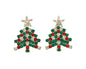 Twinkling Festive Trees With Crystals Earrings