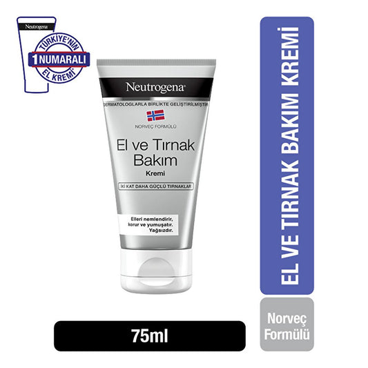 Neutrogena Hand and Nail Cream - Intense Moisturization, Non-Greasy, 2x Nail Strengthening