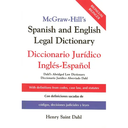 McGraw Hill's Spanish/English Legal Dict (Pb) - Paperback