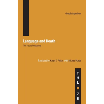 Language and Death: The Place of Negativity Volume 78 - Paperback