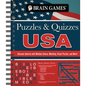 Brain Games - Puzzles and Quizzes - USA: Discover America with Multiple Choice, Matching, Visual Puzzles, and More! - Spiral