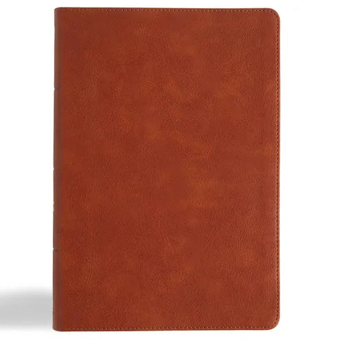 CSB Giant Print Single-Column Bible, Burnt Sienna Leathertouch - Imitation Leather