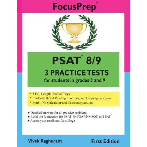 PSAT 8/9 3 Practice Tests: for students in grades 8 and 9 - Paperback