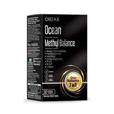 Orzax Ocean Methyl Balance Dietary Supplement - Natural with Vitamins & Minerals, Gluten-Free, Non-GMO - 30 Capsules