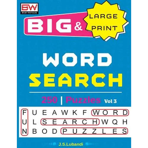 BIG & Large Print WORD SEARCH Puzzles - Paperback