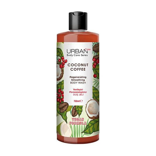 Urban Care Coconut Coffee Shower Gel - Moisturizing, Vegan, Paraben-Free Body Wash for Dry Skin