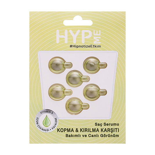 Hyp Me Hair Serum, Anti-Breakage Hair Care with Vitamin A & Squalene Oil - Nourishing Hair Treatment for Damaged Hair