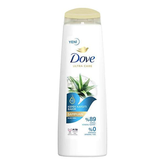 Dove Anti-Dandruff Shampoo with Aloe Vera - Vegan, Natural Hair Care for Dandruff Relief, 100% Recyclable Bottle